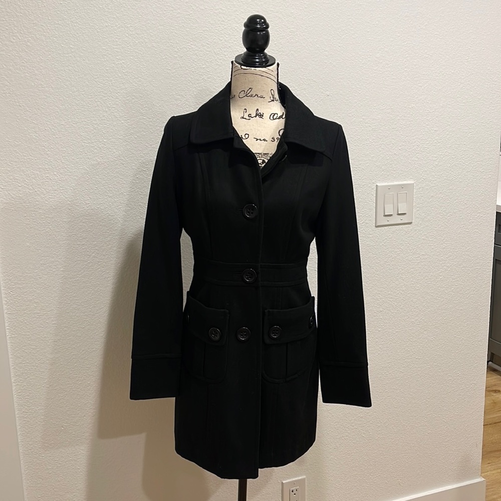 Trademark Tulle Peacoat - Small (great condition) Black